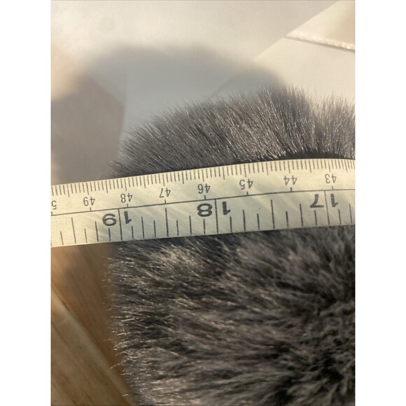 La Fiorentina Leopard Print Faux Fur Trim Poncho Wrap – One Size - Picture 5 of 7